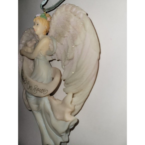 Roman Inc 1998 Ceraphim Angel Peace On Earth Christmas Ornament  EUC - Picture 9 of 11